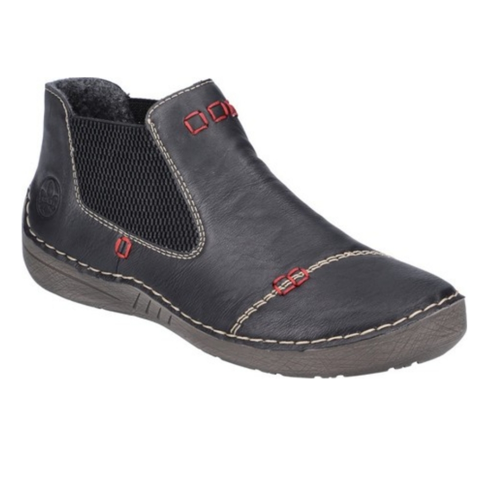 Rieker Black Gore Bootie Size 7 - Picture 2 of 11